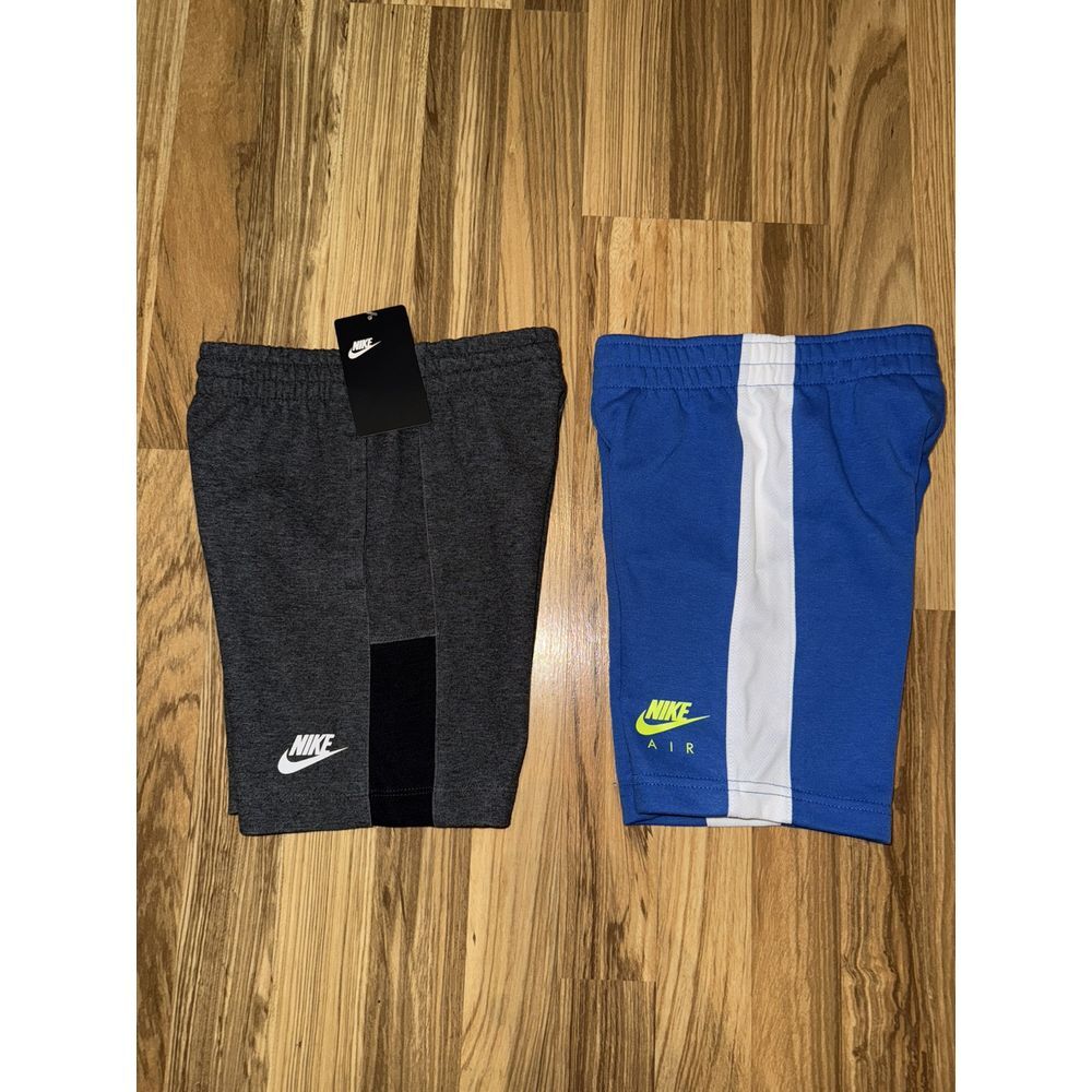 Nike Boys Basketball Athletic Shorts Cotton Size 6 Lot Of‎ 2 Gray NEW W/tags